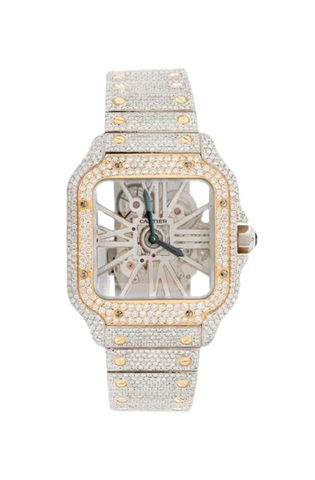 Fully Iced Out 18k Yellow Gold & Steel 40MM Watch