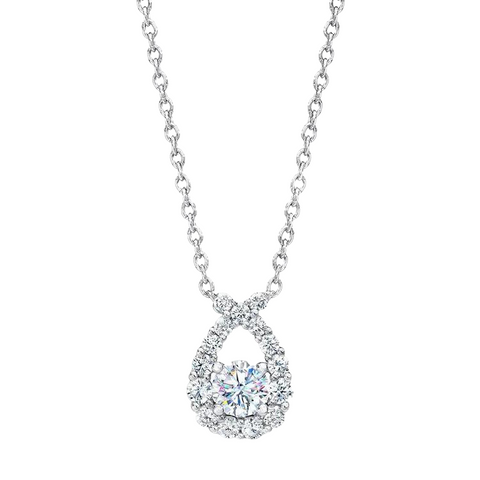 Luxury Pear Dazzling Diamond Necklace