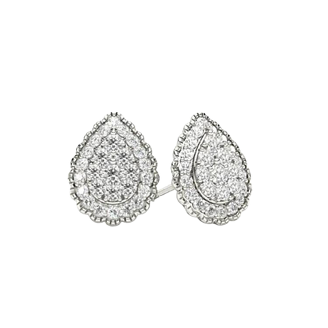 Sparkling Pear Lab Grown Diamond Stud Earrings