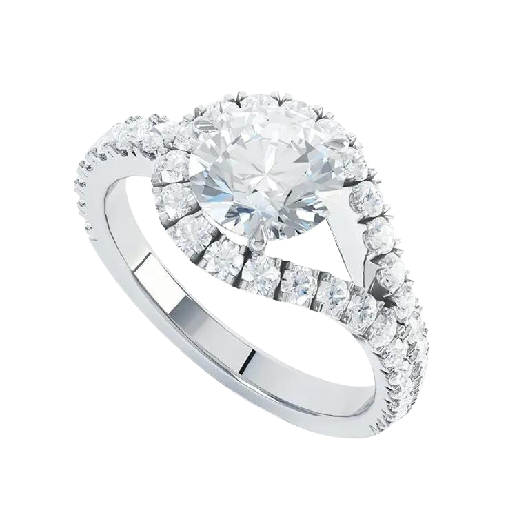 Fancy Brilliant Round Cut Diamond Ring