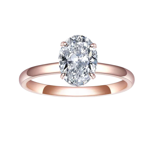 Rose Gold Oval Diamond Ring