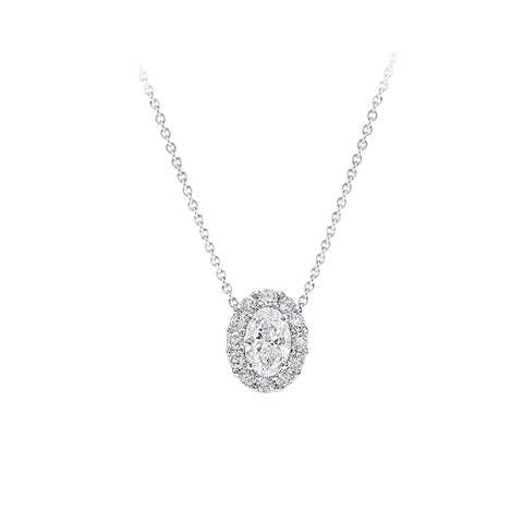 Luxurious Oval Cut Diamond Necklace