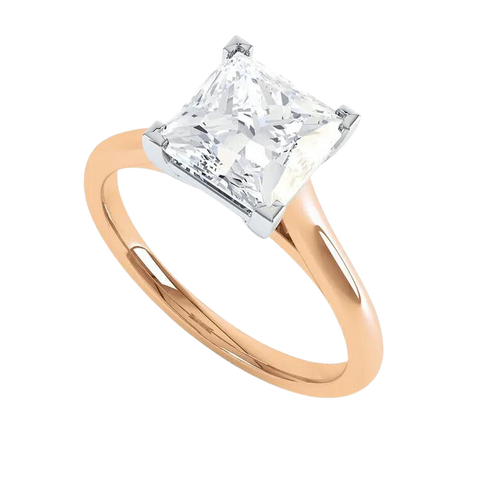 18k Gold Princess Lab Grown Diamond Ring