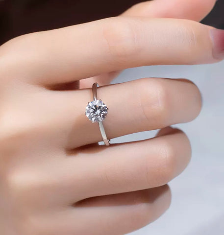 Dainty Genuine 0.1 Ct Diamond Engagement Ring