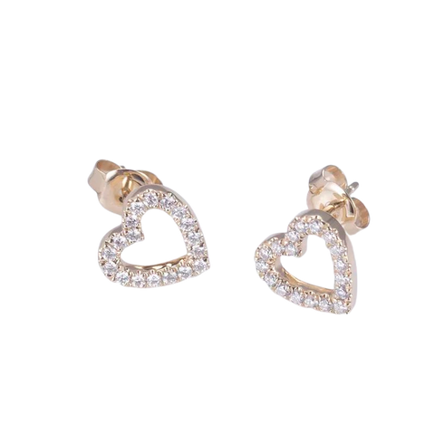 Round Cut 14k Diamond Earrings