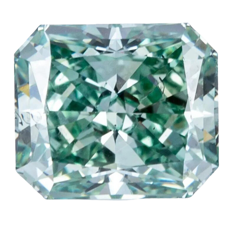 1.5CT SI1 Loose Cushion CVD Fancy Intense Green Lab Grown Diamond