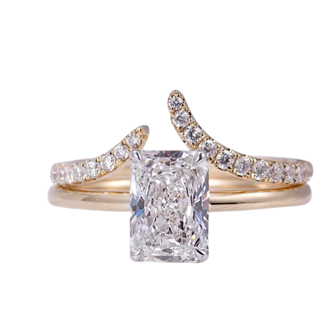 18k Gold 1.84ct Lab Grown Diamond Modern Contemporary Style Ring