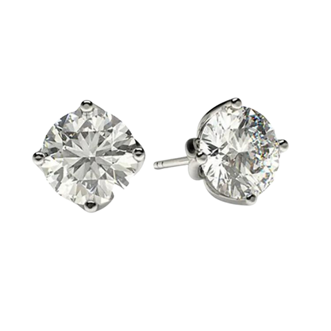 Elegant 18k Gold Diamond Studs Earrings