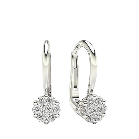 Elegant Classic Long Diamond Earrings